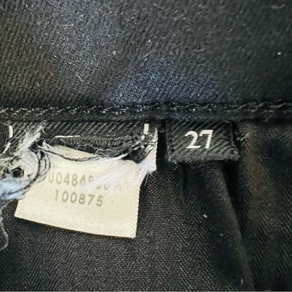 7 For All Mankind High waist ankle Gwenevere Skinny Raw Hem Black Jeans. Size 27 - Picture 4 of 10